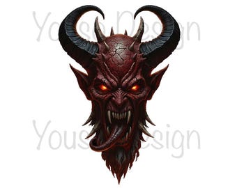 Devil Design met twee png-bestanden (digitale download)