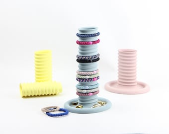 Haargummi Halter modular | passend für Kknekki | Armband Halter mit Schmuckschale | plant based | Dopamin Dekor | Schminktisch Organizer