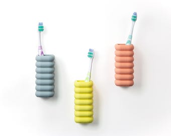 BUBBLE CUP I Zahnbürstenhalter I plant based I Zahnbürstenbecher I Wandhalter zum Kleben, ohne Bohren I Dopamin-Dekor I Wohnaccessoire
