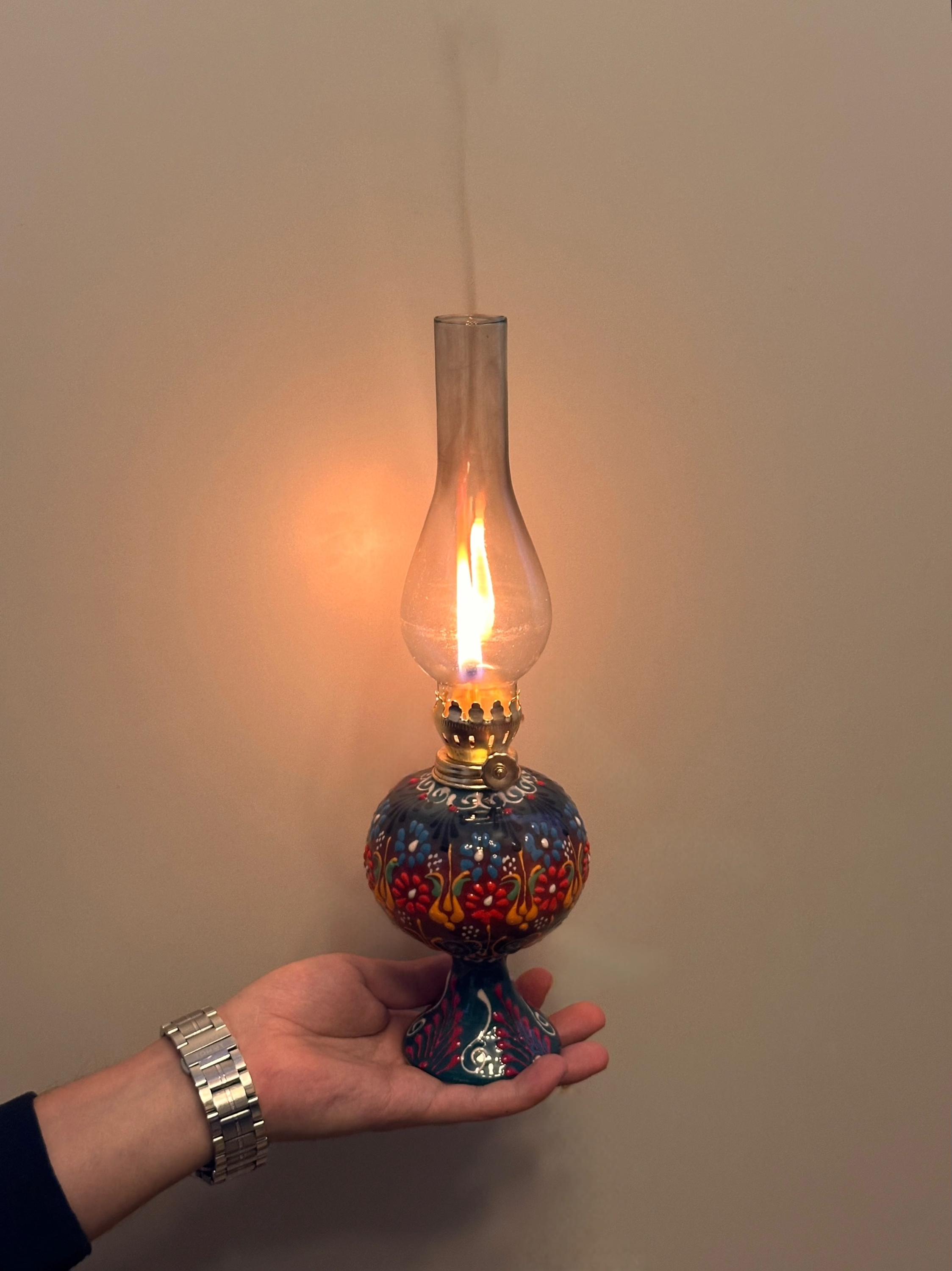 ダボスの手描き陶器オイルランプ – 伝統的な非電化遺産照明 - Etsy 日本