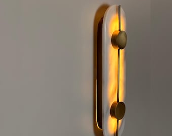 Cascia-wandlamp: luxe marmer en metaal (moderne binnenlamp)