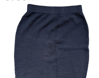 ST John by MARIE GRAY Navy Knit Skirt - 2