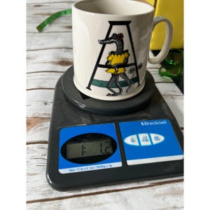 Anthropologie Mug Cream Florence Balducci Letter A Alligator oz image 7