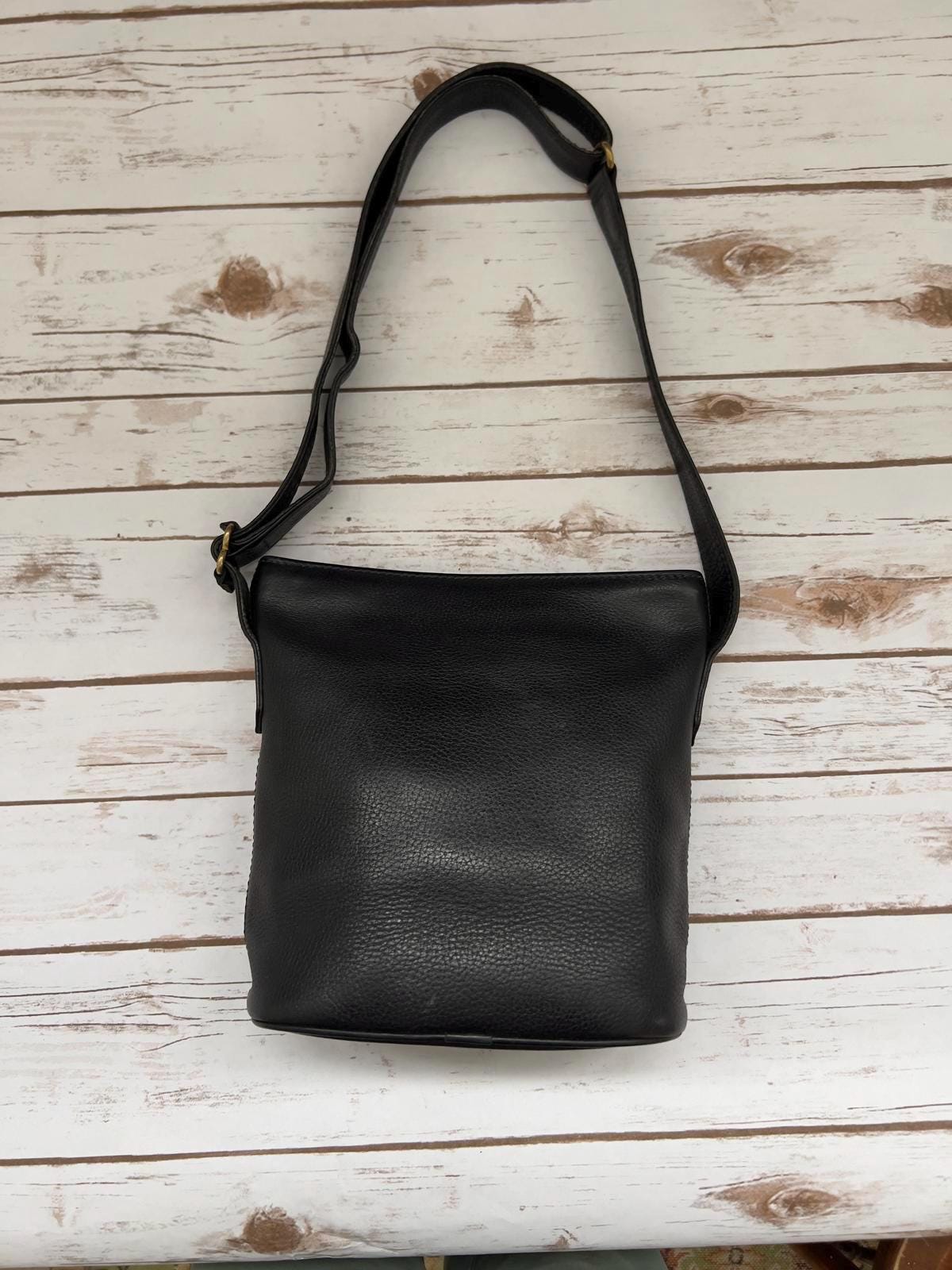 Coach Backpack Vintage Black Leather ITALY Bucket Bag 90s Sonoma Cinch Sling Pur Sonoma Backpack - Etsy main image 4