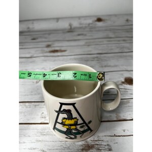 Anthropologie Mug Cream Florence Balducci Letter A Alligator oz image 4