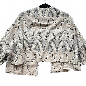 Free People Textured Oversized Butterfly Knit Kimono - Size S immagine 3