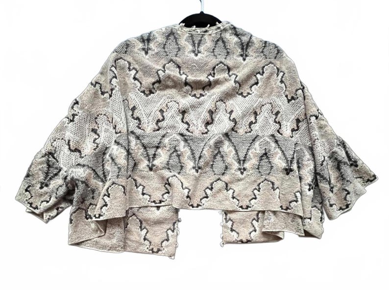 Free People Textured Oversized Butterfly Knit Kimono - Size S immagine 3