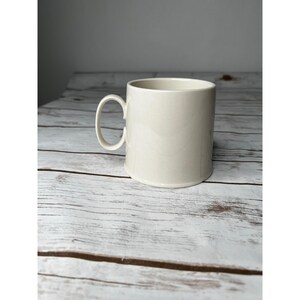 Anthropologie Mug Cream Florence Balducci Letter A Alligator oz image 3