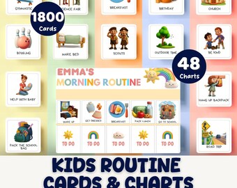 Visual Schedule for Toddlers & Preschoolers | Morning, Bedtime Routine | Montessori Inspired | Instant Download