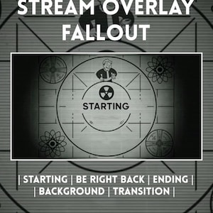 Paquete de superposiciones animadas retrofuturistas para transmisiones | Escenas postapocalípticas para Twitch, YouTube y Kickstarter | Elige tu idioma / texto personalizado