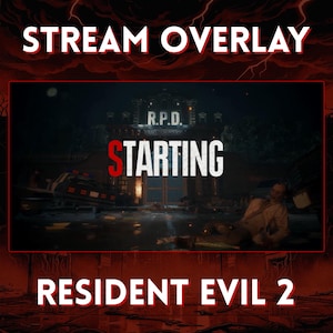Resident Evil 2 Animated Stream Overlay Pack | RPD Station Mr X CCTV Scenes for Twitch, YouTube & Kick