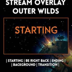 Outer Wilds Animated Stream Overlay Pack | Space Cosmic Campfire Scenes for Twitch, YouTube & Kick | Choose your language / custom text