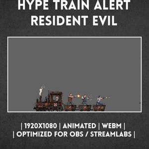 Resident Evil Train Alert | Chris, Jill and Barry Umbrella Train Animated Stream Alert for Twitch, YouTube & Kick