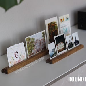 Wooden Mantle Photo Displays, Round Edge, Card Holder, Polaroid Display, Wedding Namecard Holder, Wedding Photo Displays, Easter Cards