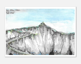 フールズ・ショール海岸風景水彩画プリント｜海景ウォールアート