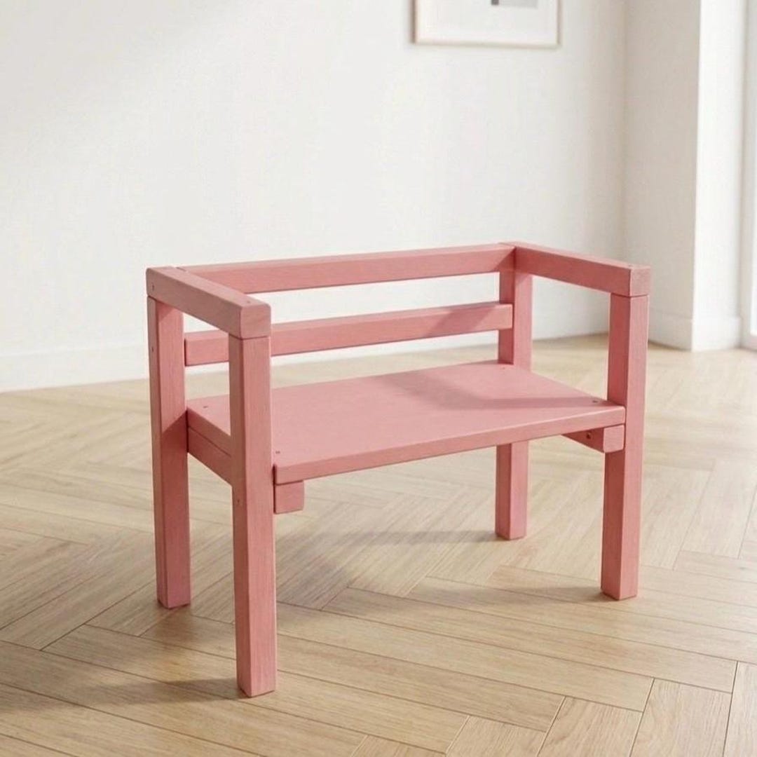 DIY Montessori Children's Bench Plans - Easy Wooden Kids Bench PDF ...