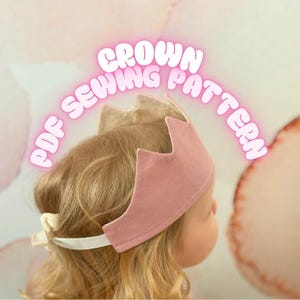 Baby crown pattern + sewing instructions in PDF format | Princess and prince crown | Step-by-step instructions | DIY | Pattern in PDF format