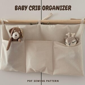 Crib Organizer Sewing Pattern PDF, Nursery Hanging Pocket Caddy Tutorial, Beginner Sewing Project