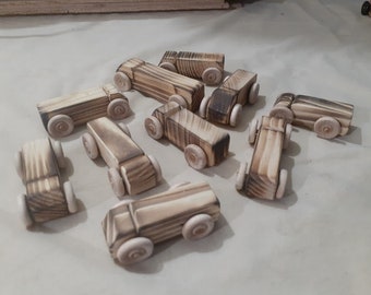 small wooden trucks