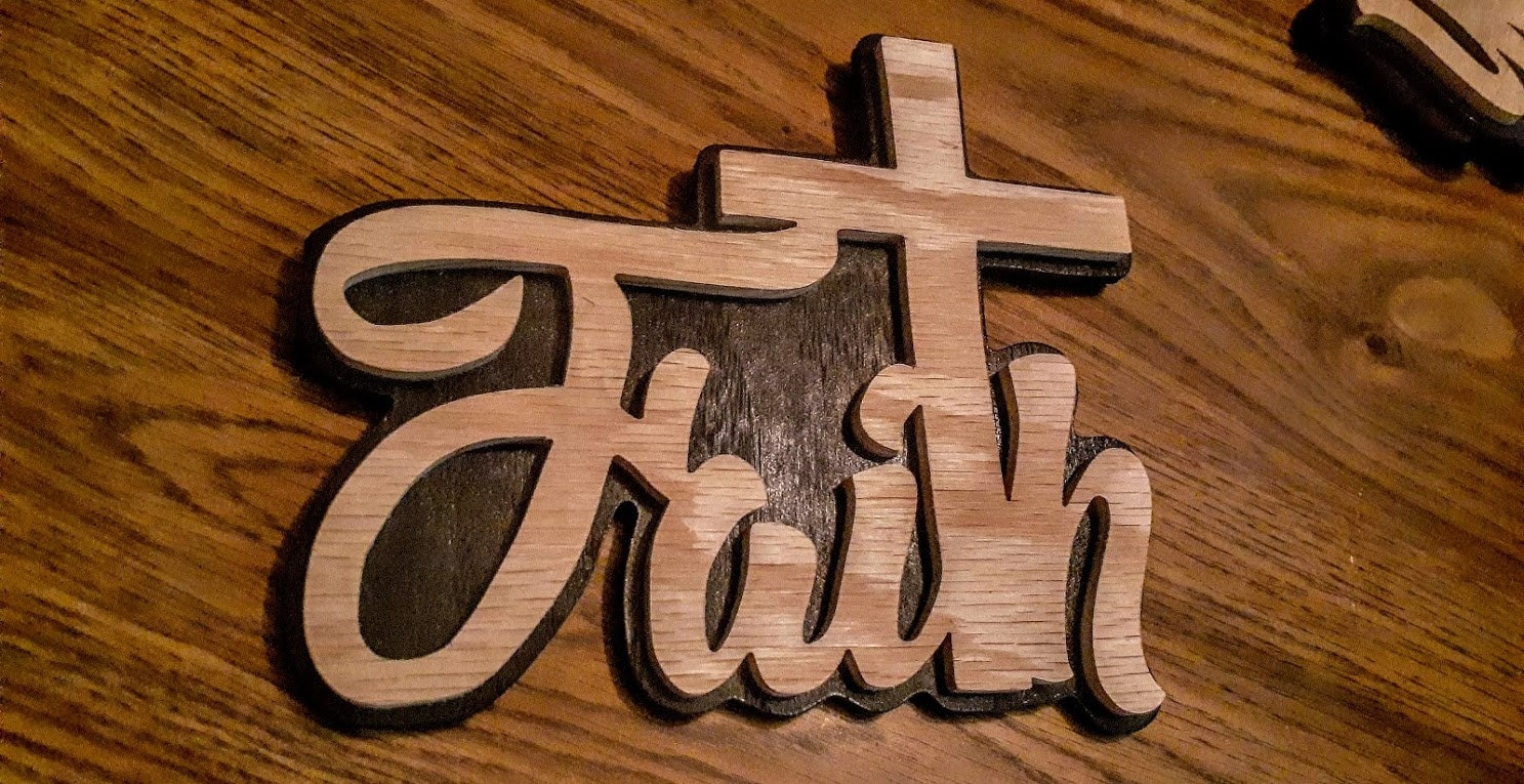 Wooden Faith Plaque sign Shipping Included Etsy