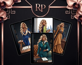 Panel de control para planificador de negocios de mujeres negras, inserto de alta costura de lujo, descarga digital imprimible en formato A5 (carta estadounidense) / Portada de planificador para directoras ejecutivas · Revel Privé™