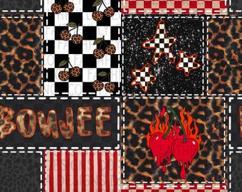 Boujee チェリー パッチワーク シームレスファイル