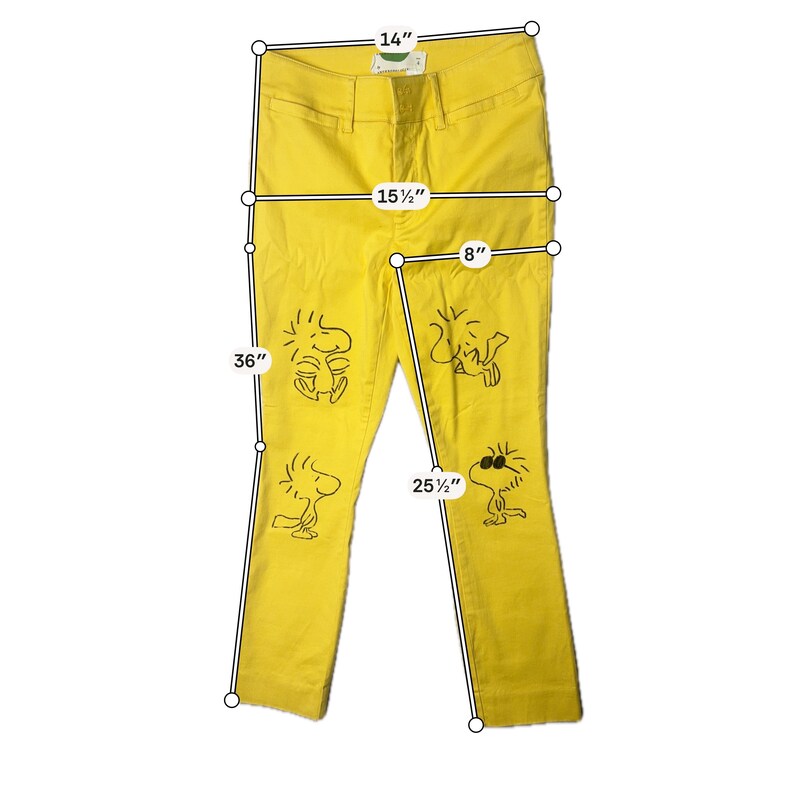 1/1 - Woodstock - upcycled Anthropologie pants - hand painted - one of one zdjęcie 6
