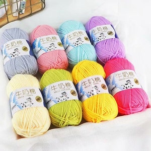 drpgunly Knitting & Crochet Supplies 1PC Colorful Hand Knitting Milk Cotton  Knitting Crochet Blended Cotton Cotton Yarn Cotton Yarn For Crocheting  Clearance Blended Cotton 