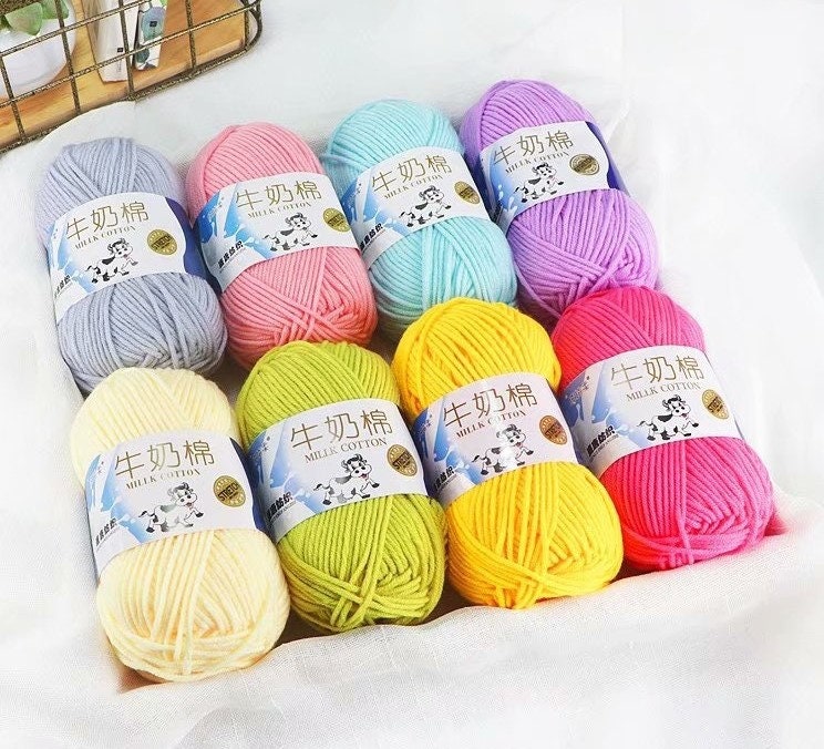 Milk Cotton Yarn 50g per Ball color 1-50 