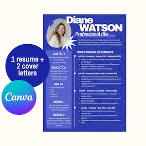 Kreative Lebenslaufvorlage (Canva): Künstlerische, moderne und professionelle Lebenslaufvorlage – einzigartige und herausragende Vorlage mit Foto