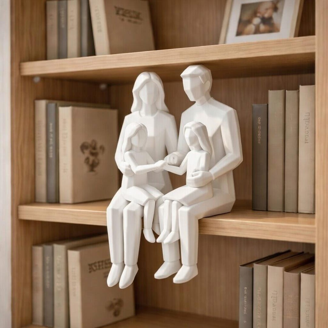 Familly / Decorate / 3d Print / Seated Figure / 3D Model - Etsy
