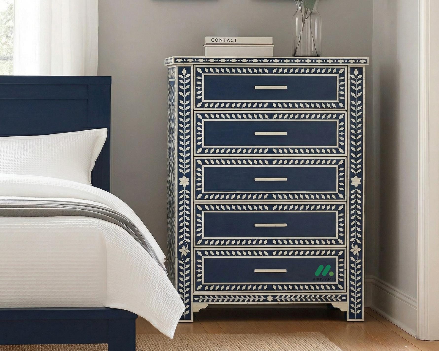 Tall Navy Dresser - Etsy