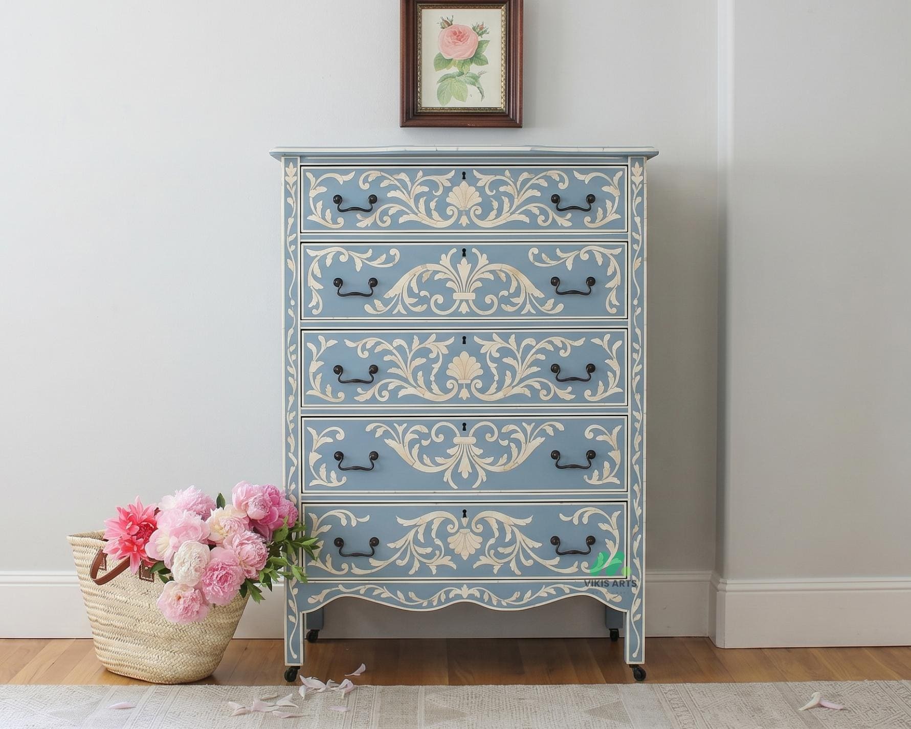 Tall Blue Dresser - Etsy Tall Blue Dresser - Etsy