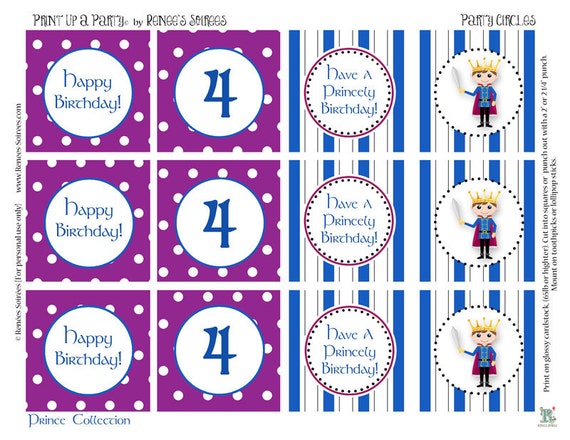 PRINCE Party Birthday Party PRINCE - CUSTOMIZED - Printable Coordinating Design Accessories Collection DIY 789181 PRINCE Party Birthday Party PRINCE - CUSTOMIZED - Printable Coordinating Design Accessories Collection DIY 789181