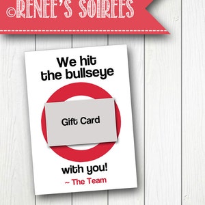 Porta CARTA REGALO PERSONALIZZATA stampabile - per apprezzamento insegnante, collega, allenatore, regalo dipendente - per carta regalo
