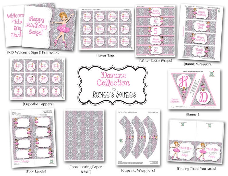 Ballerina Pin-the-tutu-on-the-dancer Party Game Instant | Etsy
