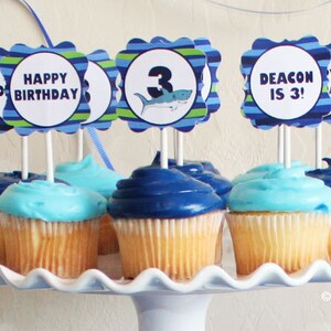 Choose Your Theme! Printable CUPCAKE TOPPERS or Favor Tags - Digital File Party Circles - DIY