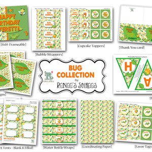 BUGS Printable Birthday Collection - Customized for Your Bug Party ...