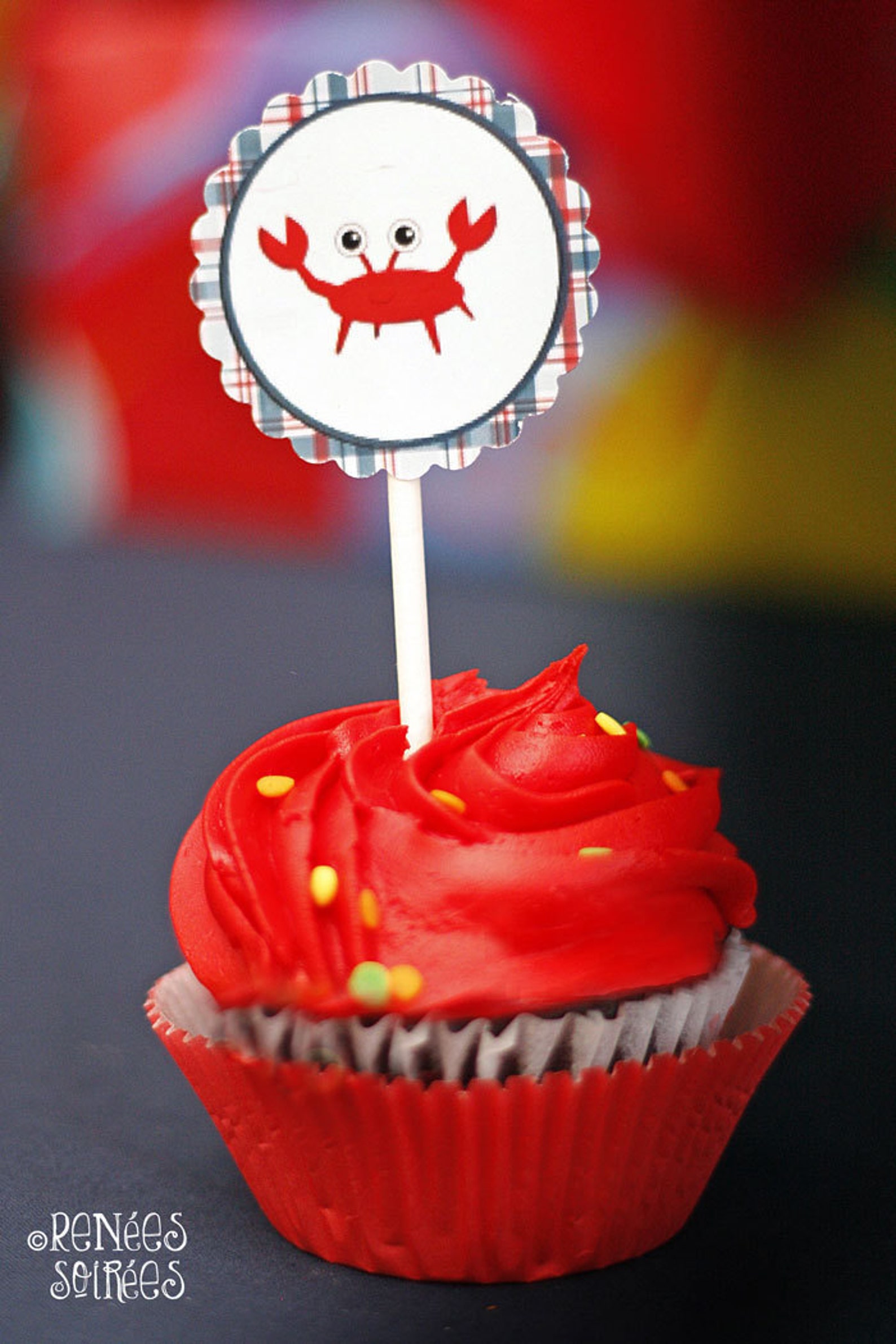 CRAB Birthday Party CUSTOMIZED Printable Coordinating Etsy