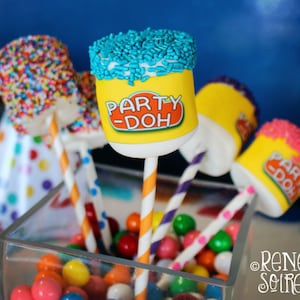 Coleção de aniversário para impressão Play Clay - Personalizado - Acessórios de design de coordenação DIY