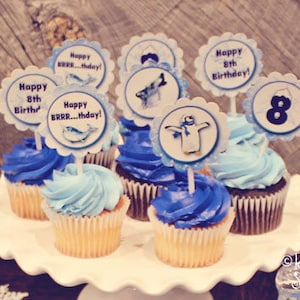 POLAR PARTY Printable Collection - for Birthday Party or Baby Shower- Customized - DIY Coordinating Design Accessories