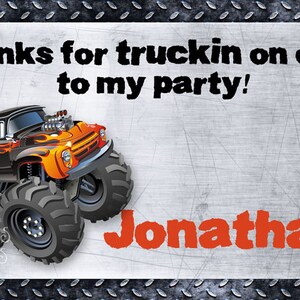 MONSTER TRUCK Birthday Invitation Printable Invite Customizable Boys or Girls diy image 3