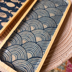 Decorative Bamboo Rectangular Trays for Entertaining, Home Decor, Bar Carts, Plants, Trinket Trays, Organization, Plants Waves
