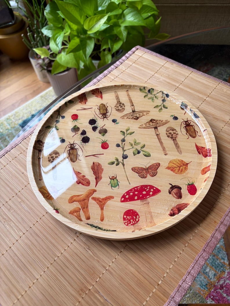 Decorative Bamboo Rectangular Trays for Entertaining, Home Decor, Bar Carts, Plants, Trinket Trays, Organization, Plants Flora & Fauna