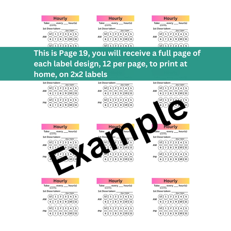 Printable Medication Dose Tracker Labels | Avery Template (PDF Digital ...