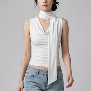 Draped High Neck Top - Etsy
