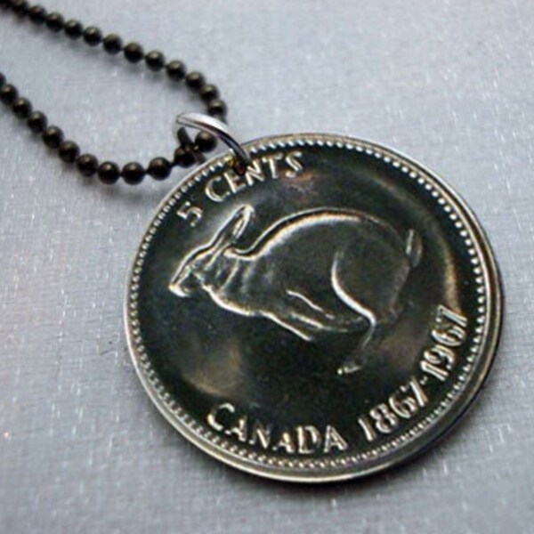 Rabbit Coin Necklace - Etsy