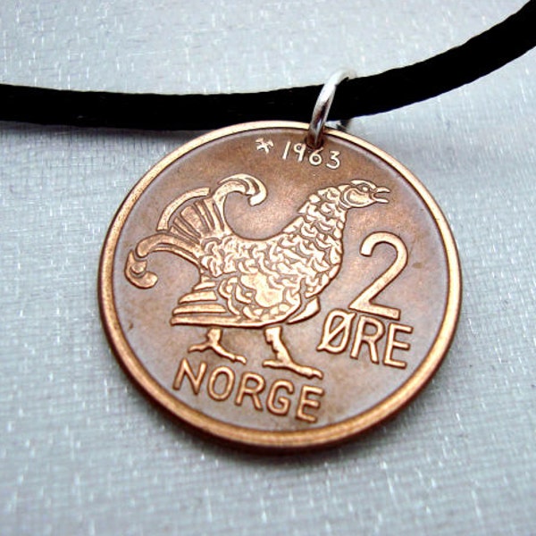 Chicken necklace - Norse Moor HEN COIN NECKLACE  - Viking - Norway - Crown - Norwegian - Scandinavian - rooster necklace - hen pendant