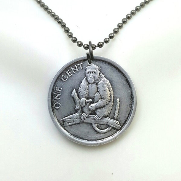 Year of the Monkey - Chinese Zodiac necklace - Monkey necklace - coin necklace - coin jewelry - Chinese New Year monkey pendant -