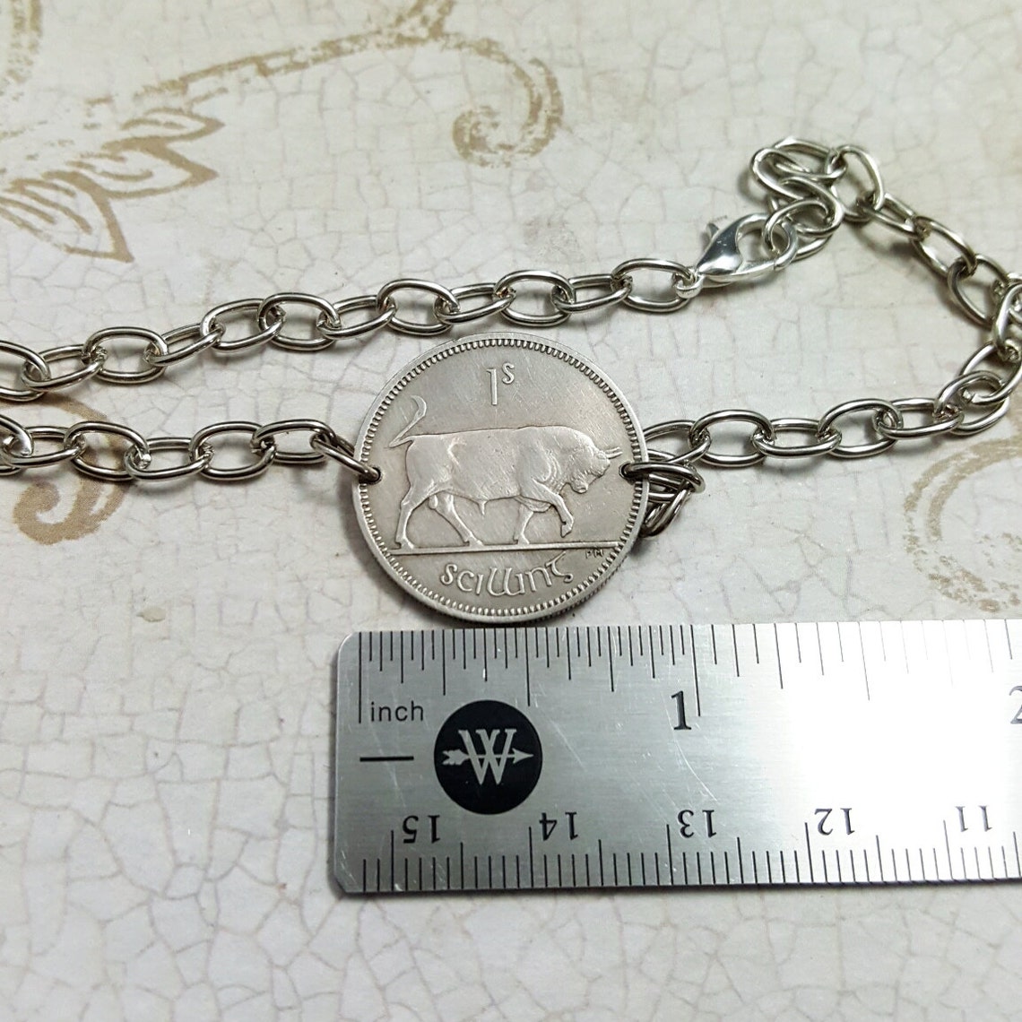 Mens Coin Bracelet. Bull Bracelet. Taurus Bracelet. IRELAND Etsy